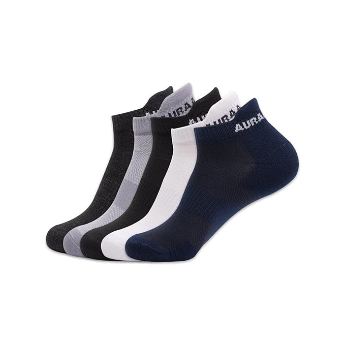 Pack-Of-5-Multicolor Cotton Ankle Socks Combo For Unisex