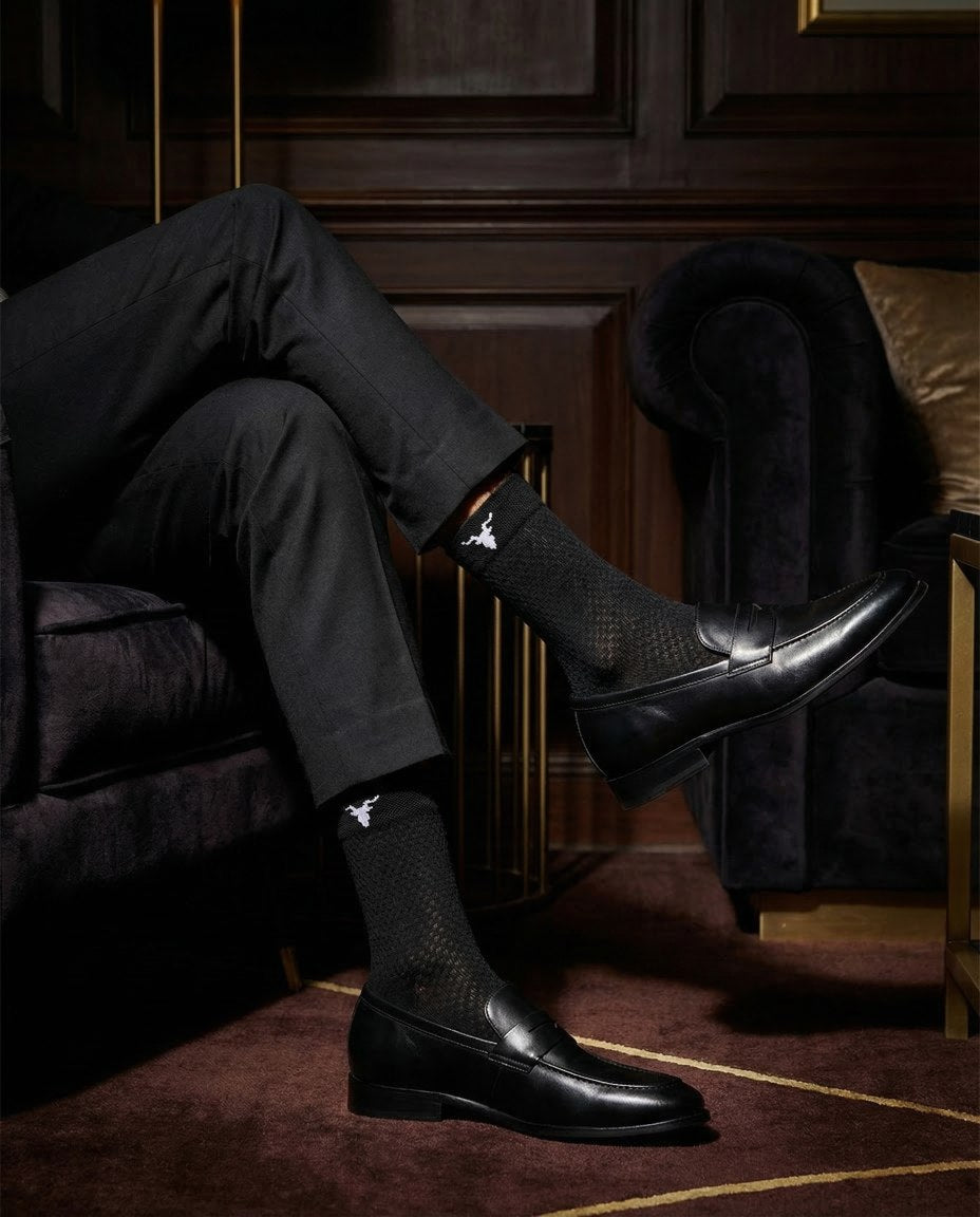 Executive Series Diamond Knit Dress Socks – 5-Pair Heritage Colour Palette