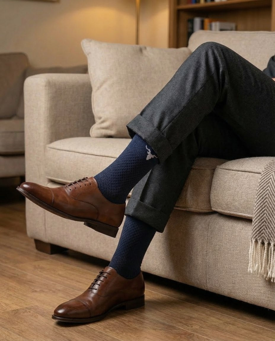 Executive Series Diamond Knit Dress Socks – 5-Pair Heritage Colour Palette