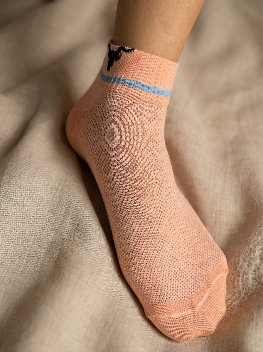 Breeze Series Mesh-Knit Ankle Socks – 5-Pair Pastel Pack