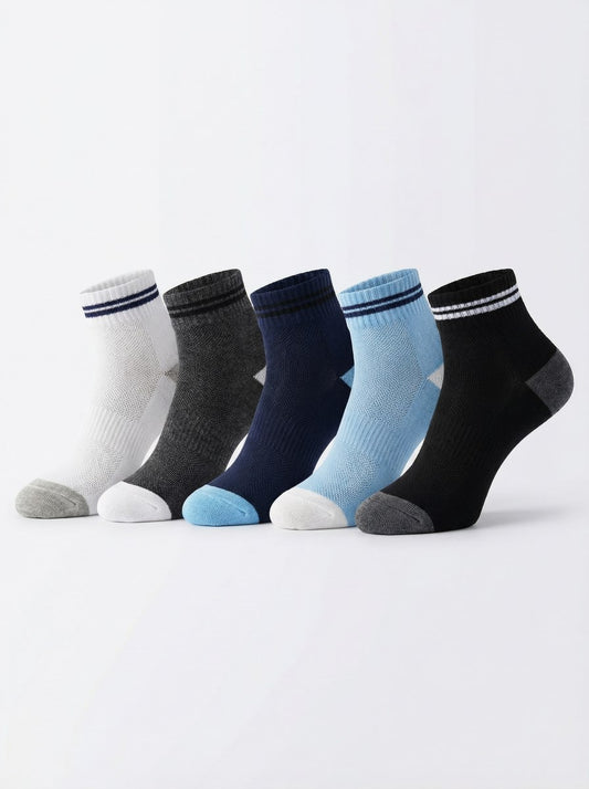 Pace Colorblock Ankle Socks – 5-Pair Active Heritage Pack