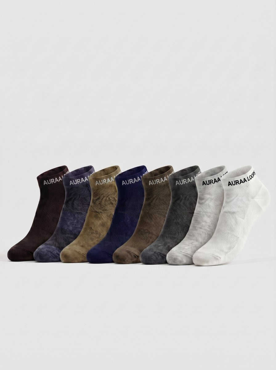 Velocity Series Low-Cut Socks – 8-Pair Active Colour Pack