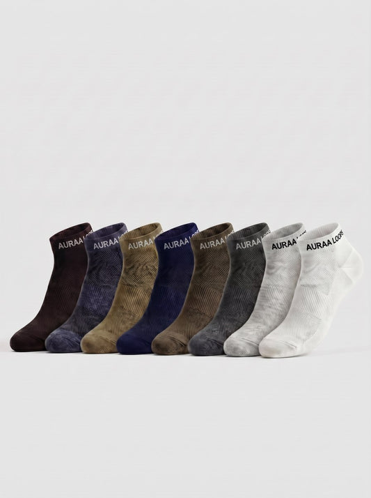 Velocity Series Low-Cut Socks – 8-Pair Active Colour Pack