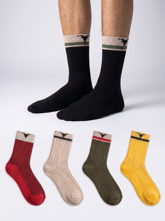 Frontier Series Ribbed Crew Socks – 5-Pair Adventure Pack
